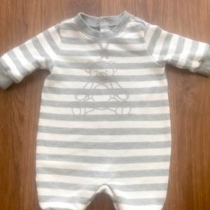 Ralph Lauren Polo Bear Stripped Terry Coverall- NB